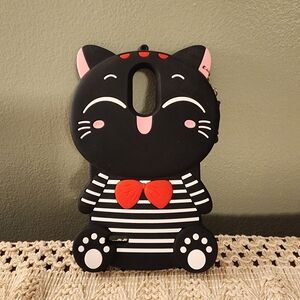 Cute Black Cat Silicone Phone Case (LG Stylo 3)